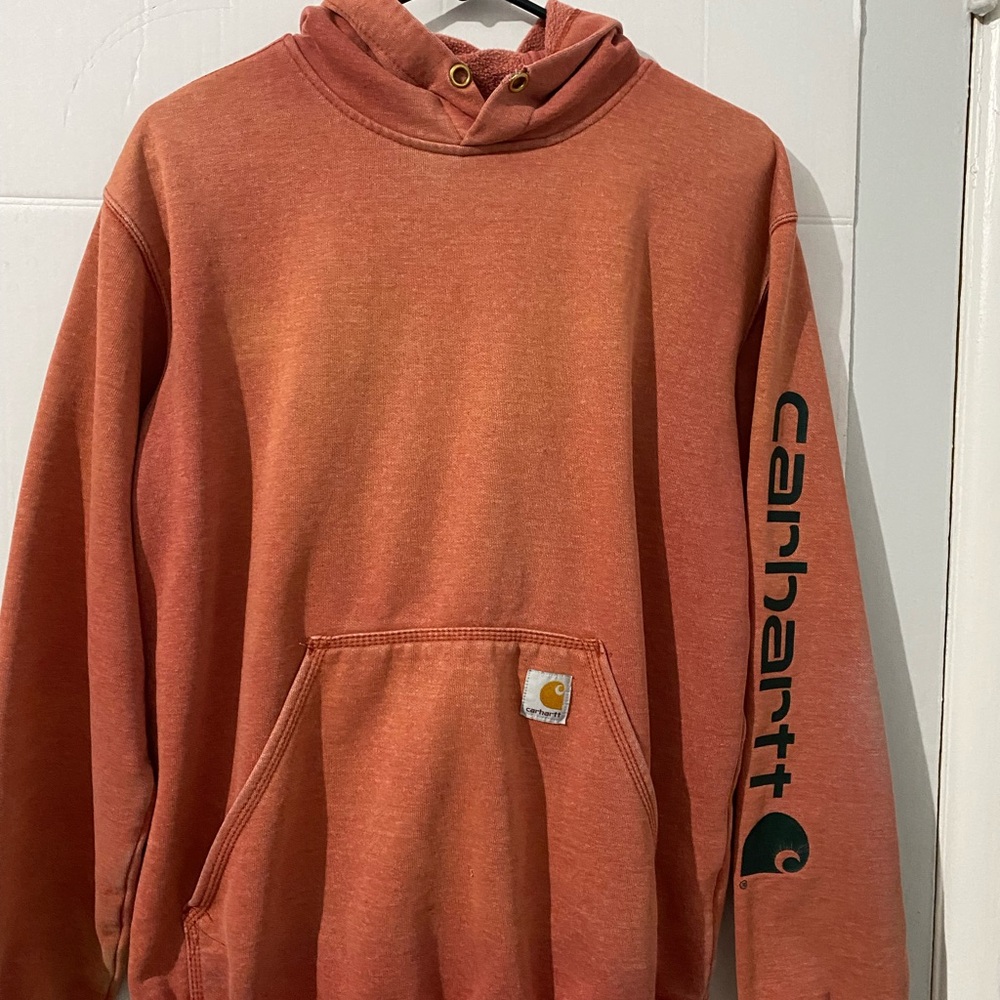 Carhartt Rusty Orange Hoodie Sweater - Picture 1 of 8